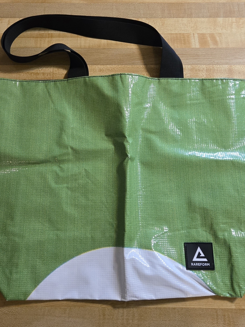 Rareform Green Recycled Tote Bag with Black Straps